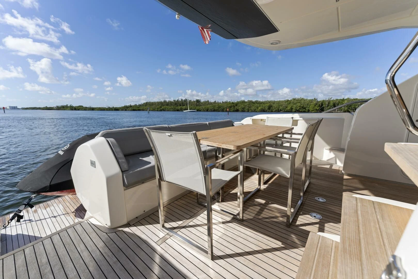 a boat on a deck aboard LEGEND Yacht for Sale
