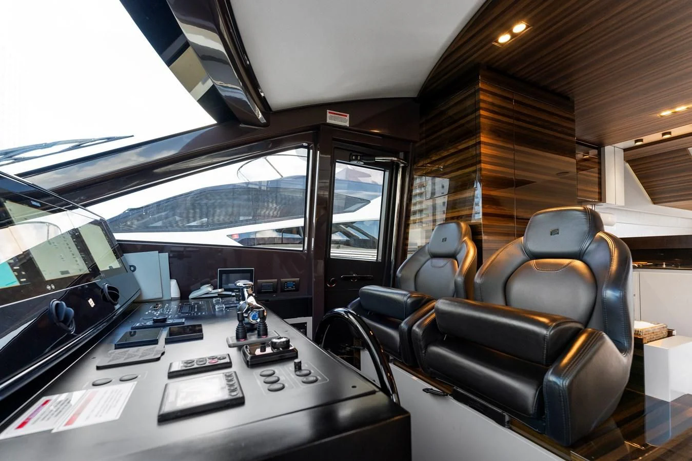 inside of a vehicle aboard LEGEND Yacht for Sale