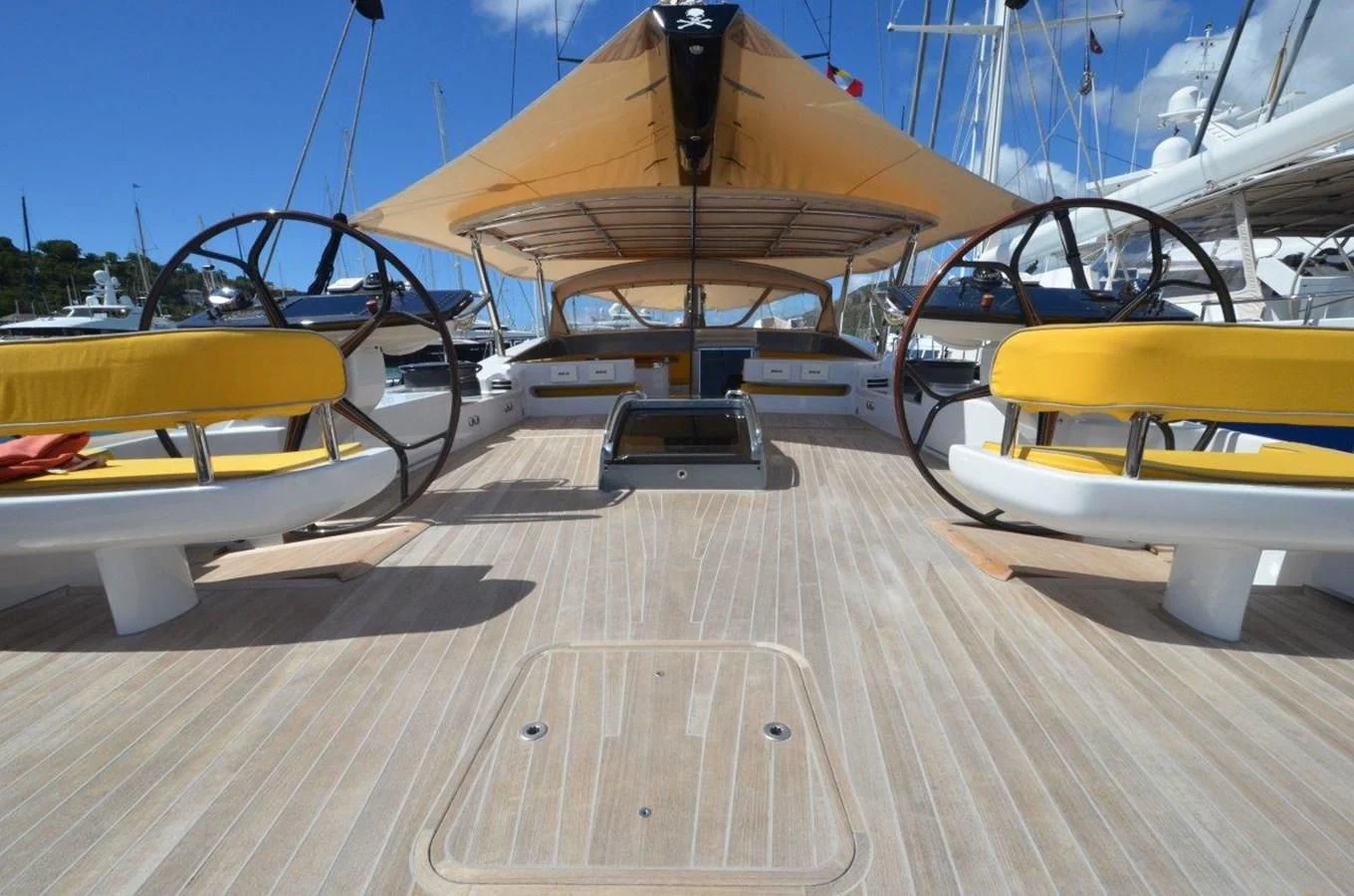 a wooden deck with boats aboard DANNESKJOLD Yacht for Sale