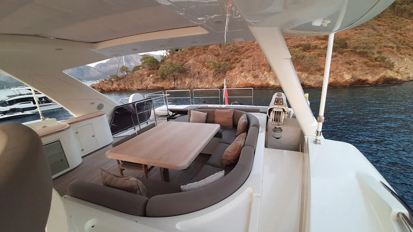 a boat on the water aboard OKAMI Yacht for Sale