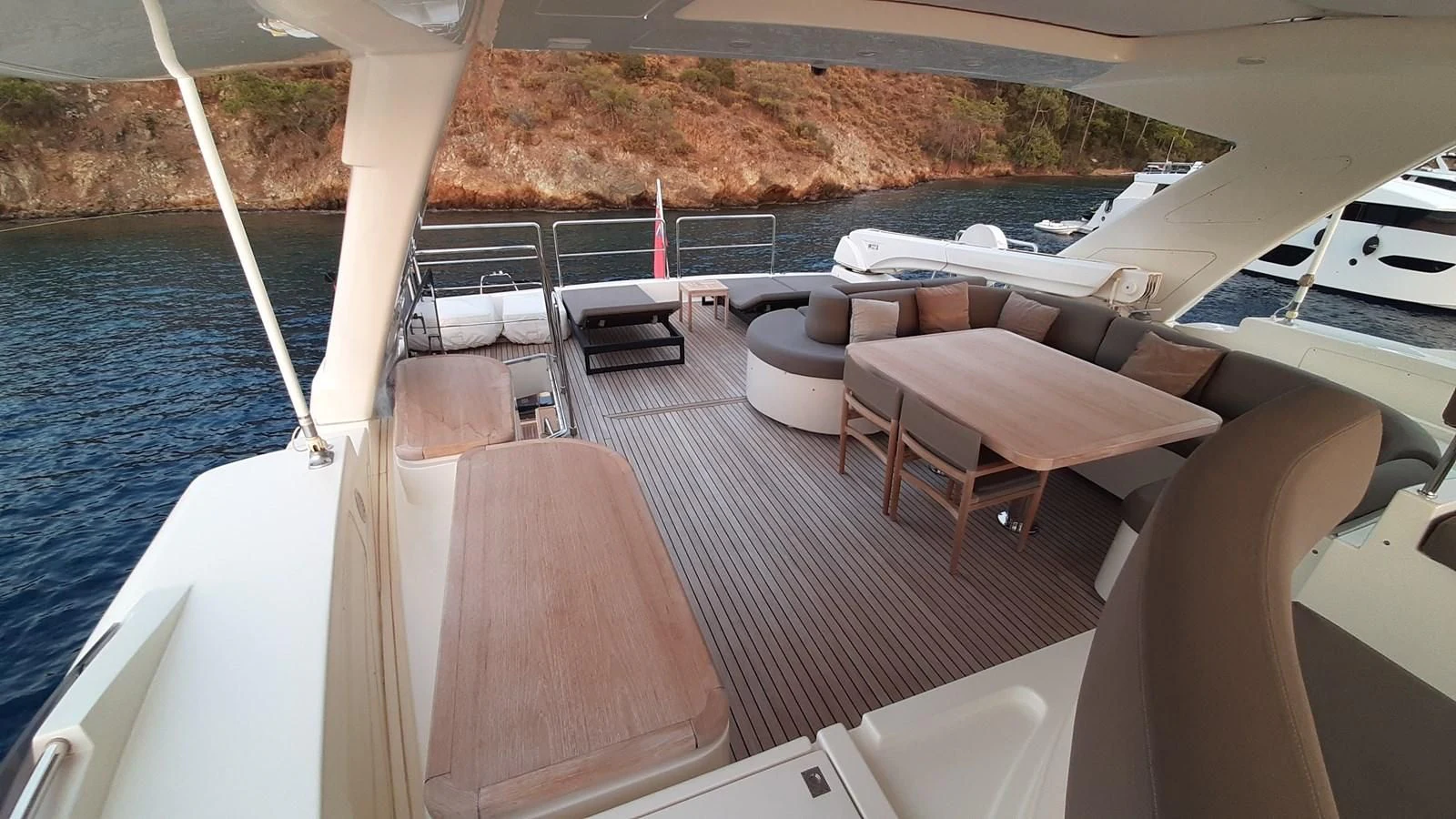 a boat on the water aboard OKAMI Yacht for Sale