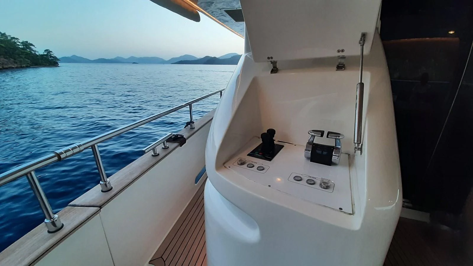 a boat on the water aboard OKAMI Yacht for Sale