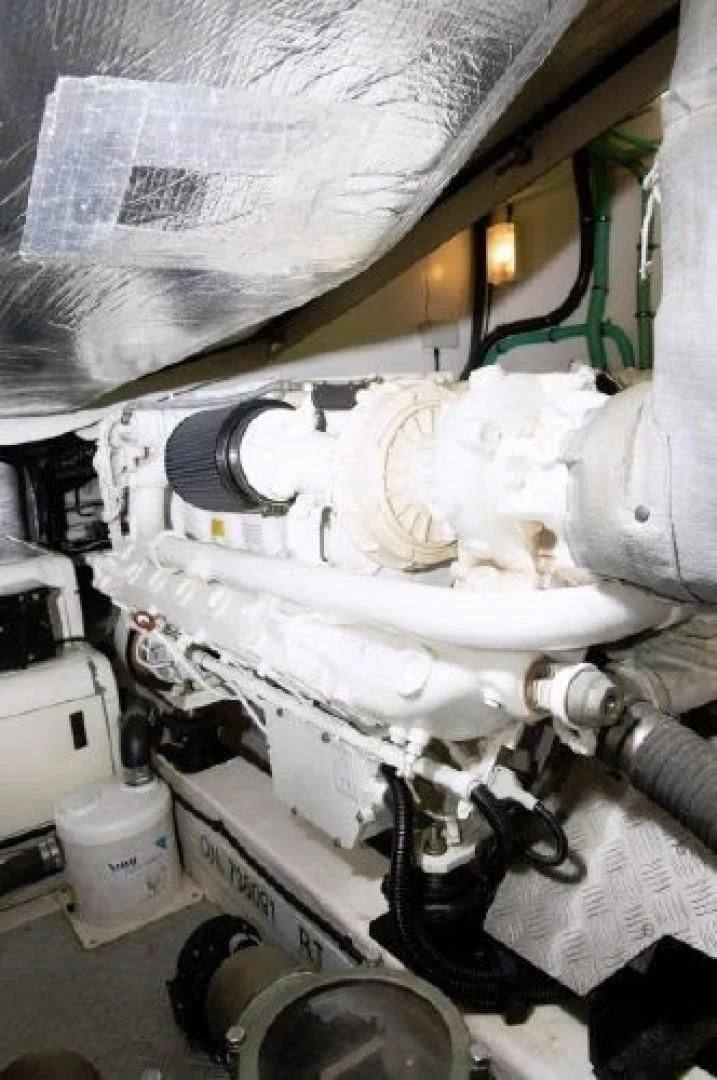 a white machine with a large piece of equipment in it aboard SONSEEKER Yacht for Sale