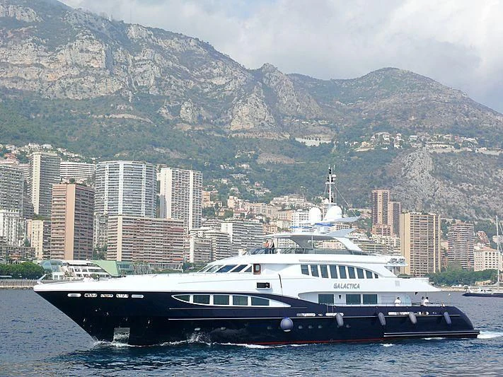 a boat in the water aboard RED SAPPHIRE Yacht for Sale