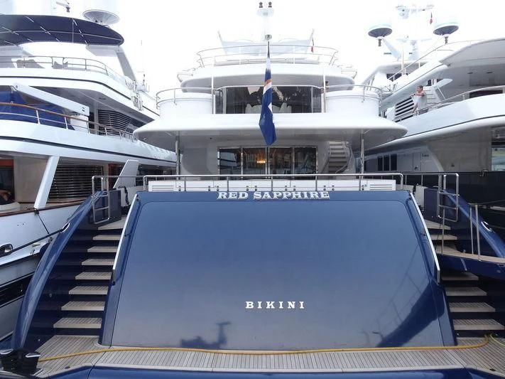 a boat in the water aboard RED SAPPHIRE Yacht for Sale