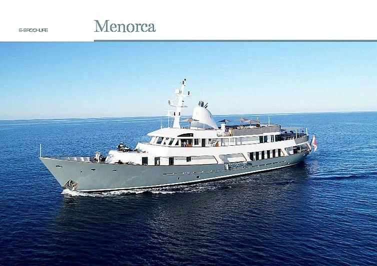 a white yacht in the water aboard MENORCA Yacht for Sale