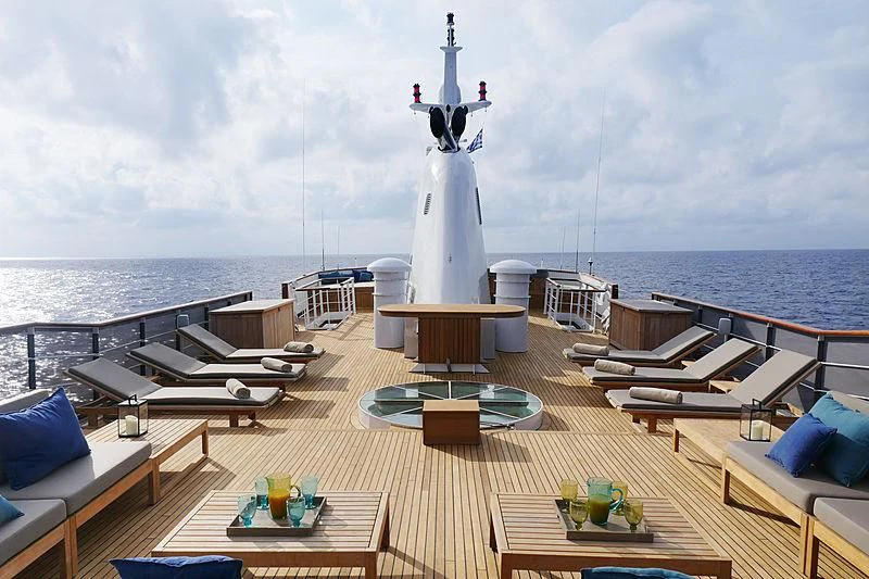 a space shuttle on a launch pad aboard MENORCA Yacht for Sale