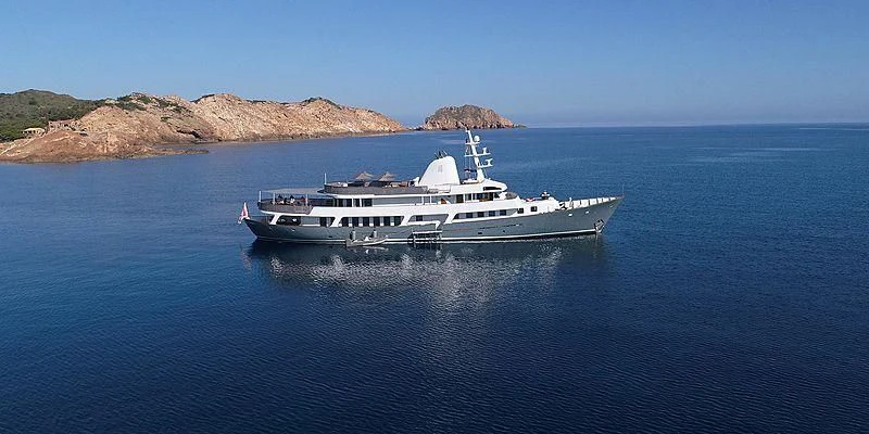 a white boat in the water aboard MENORCA Yacht for Sale
