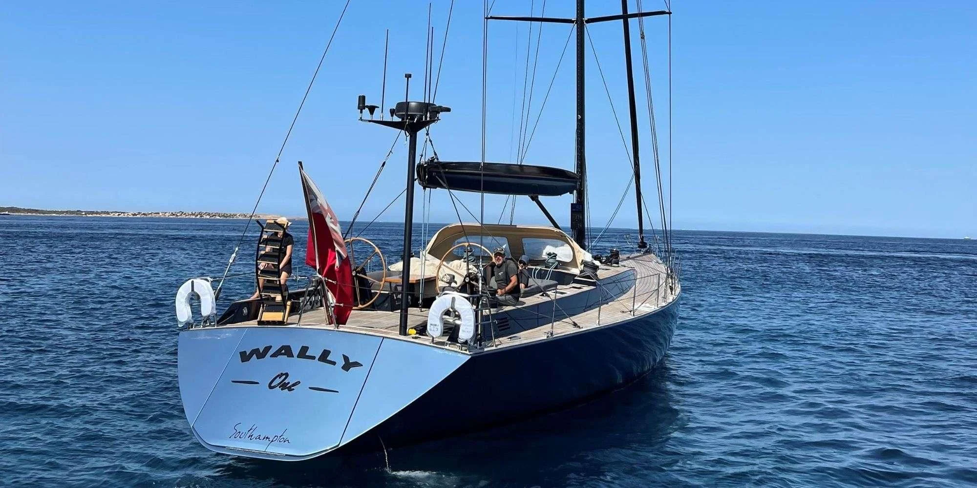 a boat in the water aboard WALLY ONE Yacht for Sale