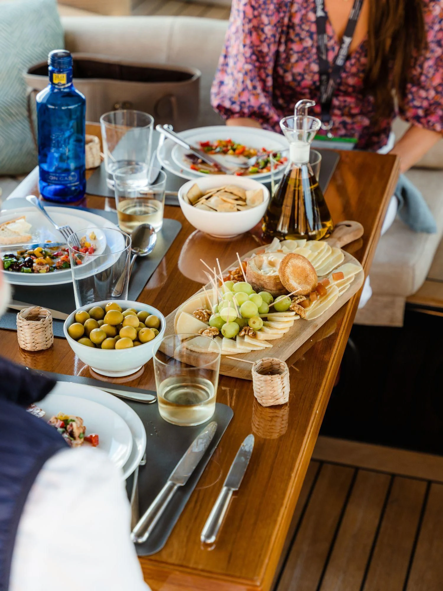 a table full of food aboard WALLY ONE Yacht for Sale