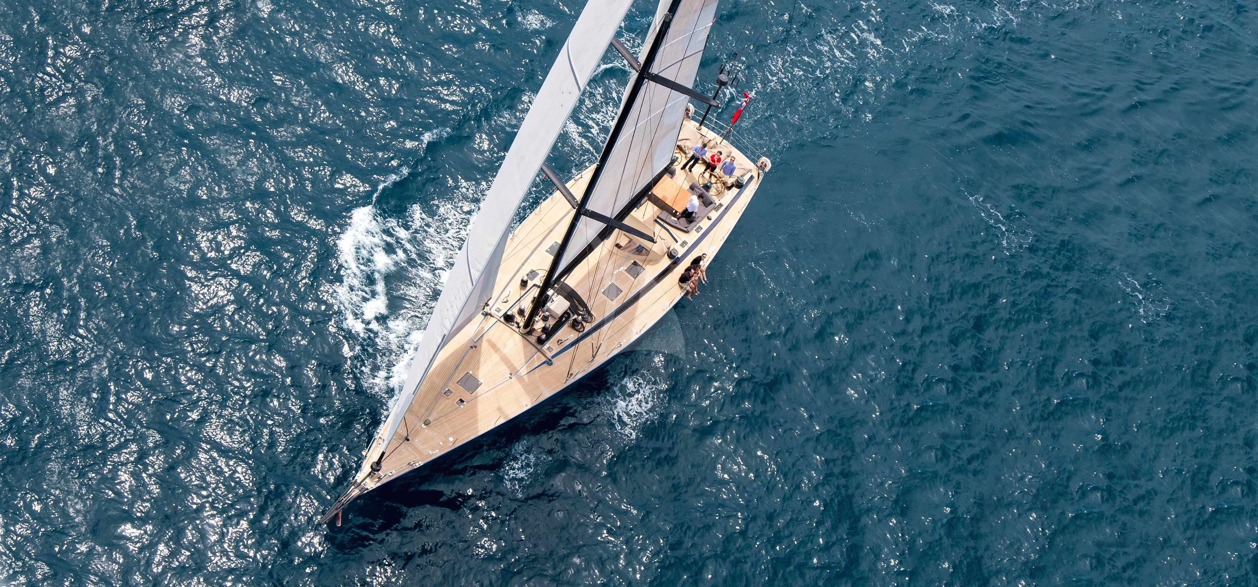 a boat in the water aboard WALLY ONE Yacht for Sale