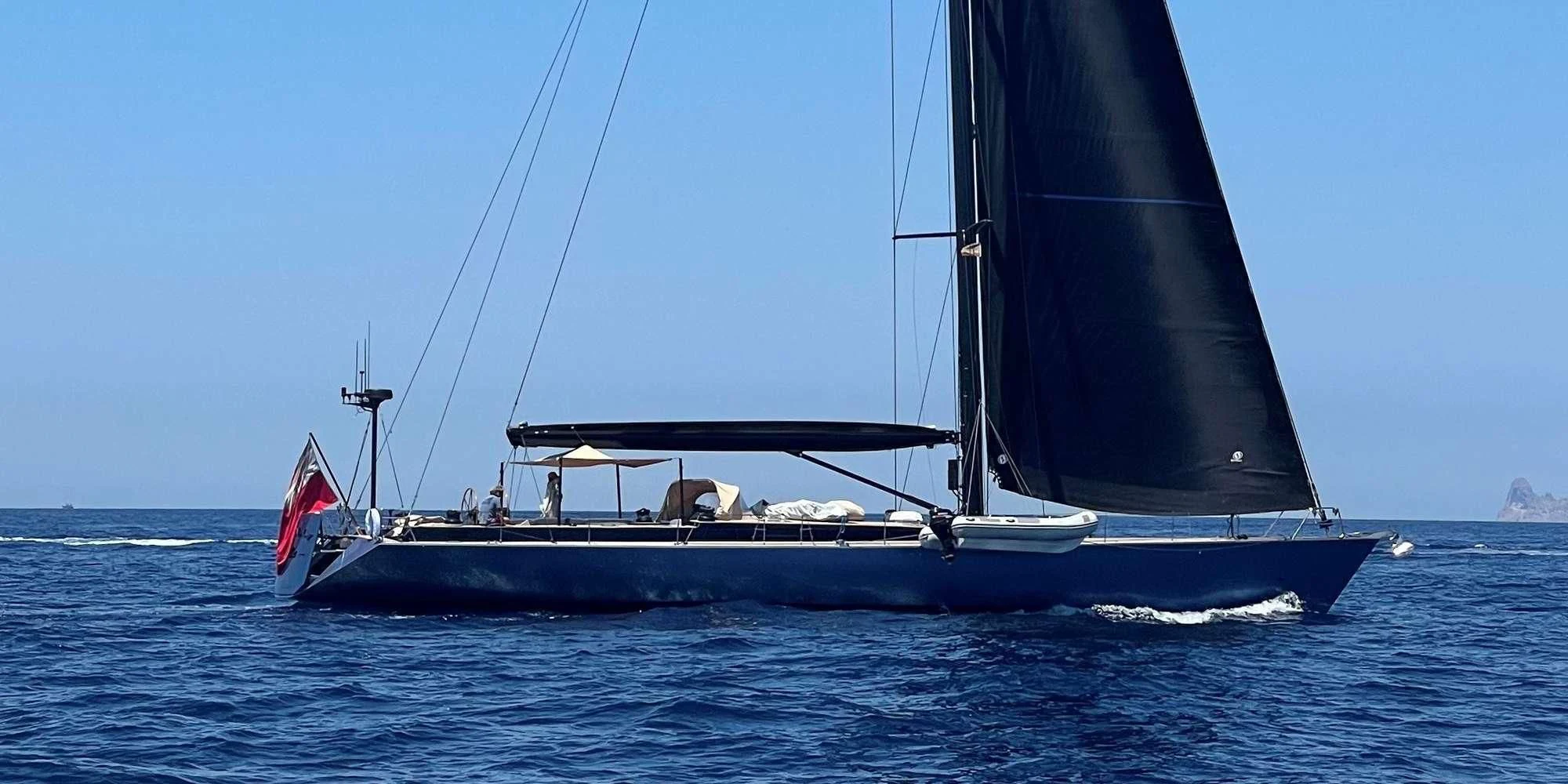 a boat sailing on the sea aboard WALLY ONE Yacht for Sale