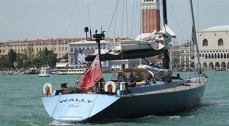 a boat in the water aboard WALLY ONE Yacht for Sale