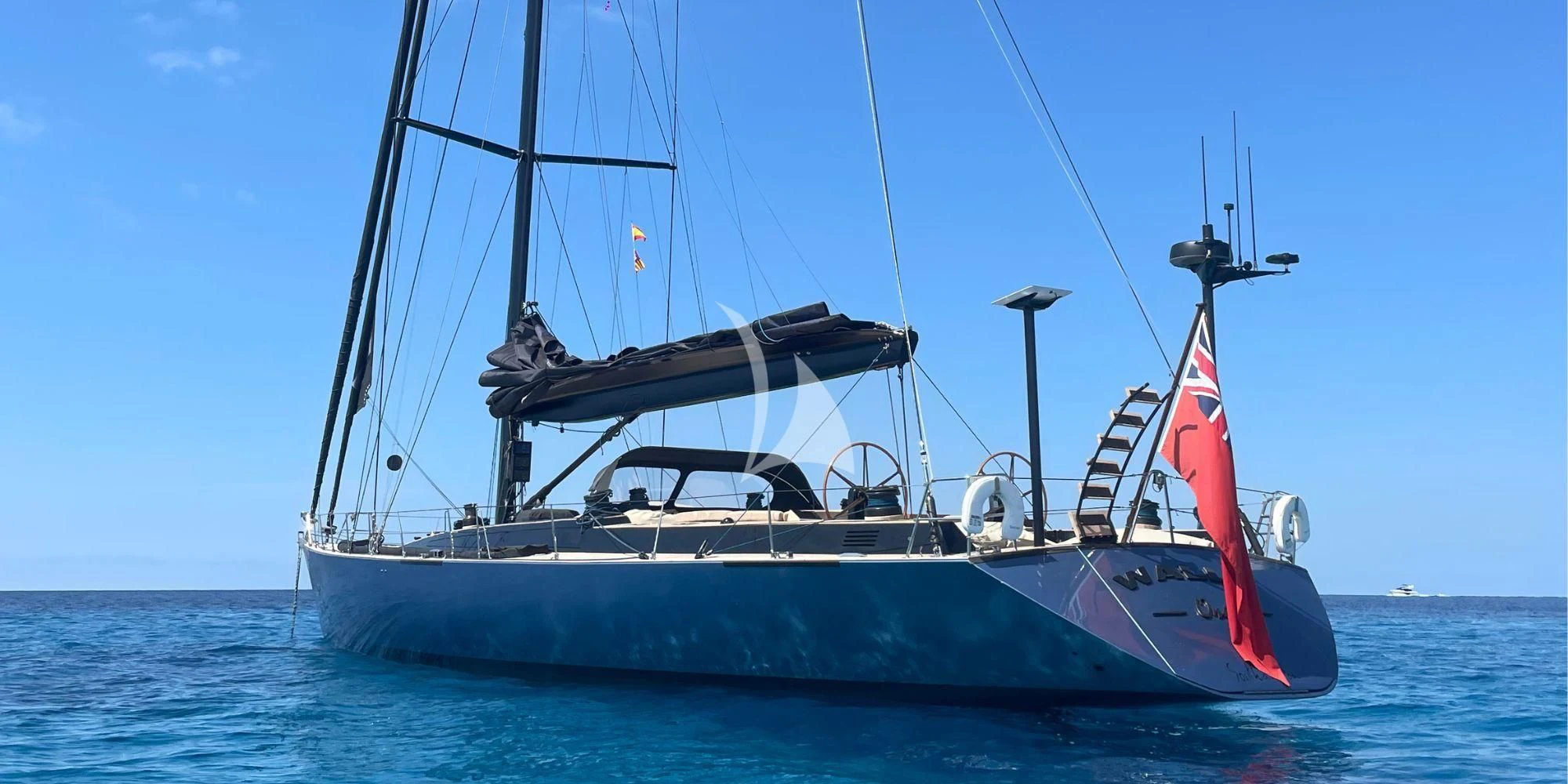 a boat on the water aboard WALLY ONE Yacht for Sale