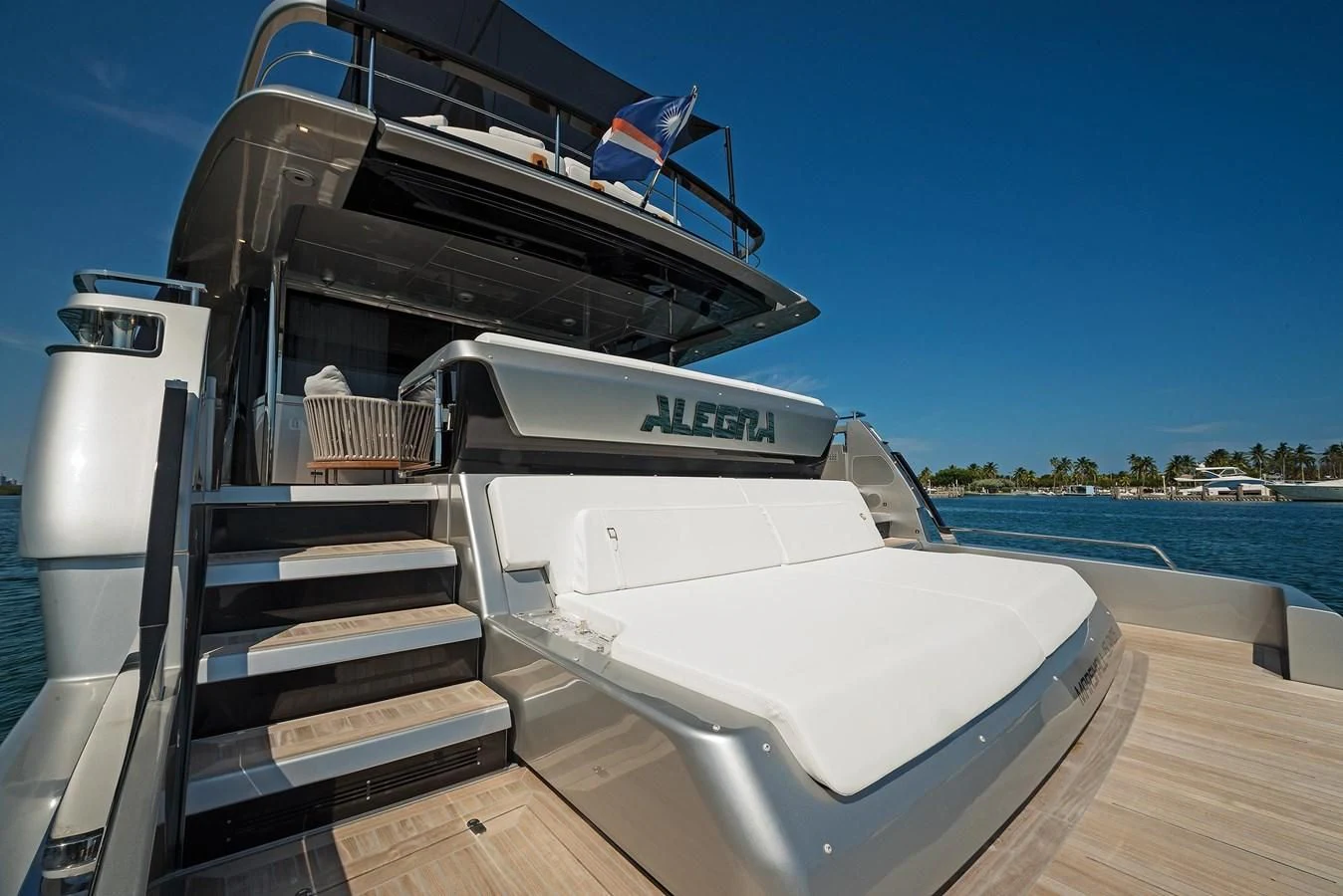 a boat on a dock aboard ALEGRA Yacht for Sale