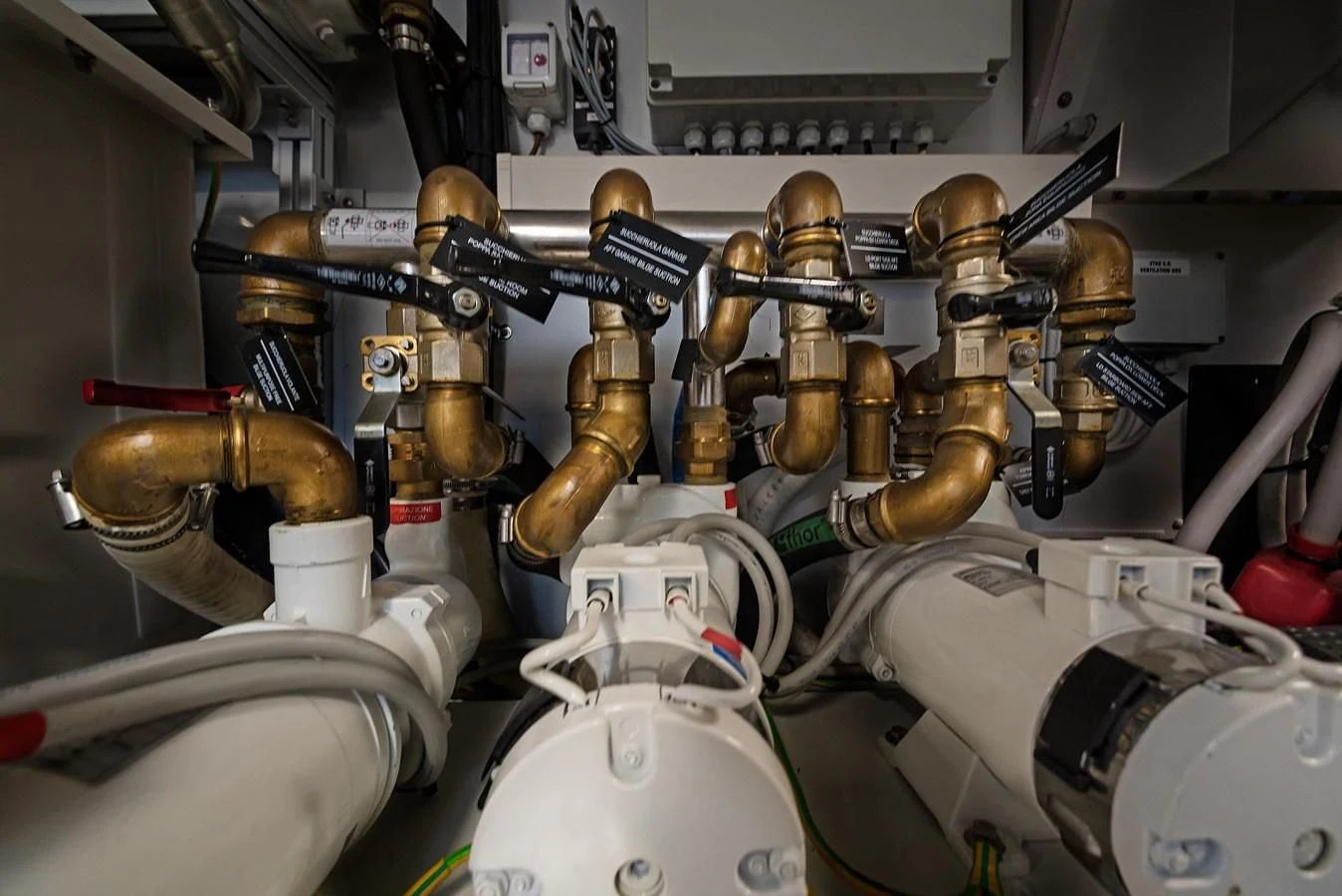 a machine with pipes aboard ALEGRA Yacht for Sale