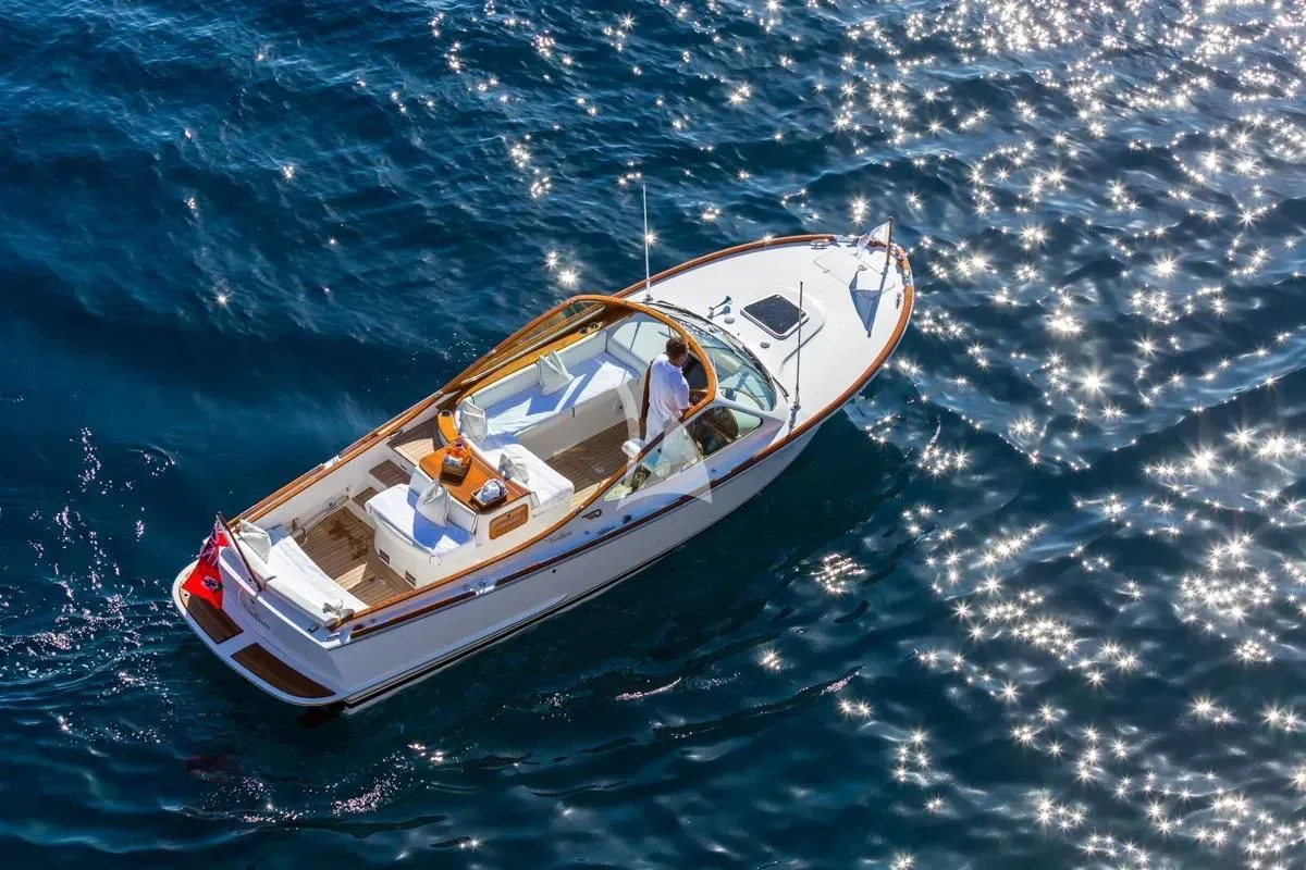 a boat in the water aboard NECTAR Yacht for Sale