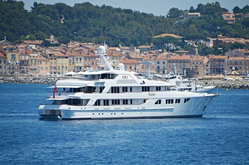 a white yacht in the water aboard NECTAR Yacht for Sale