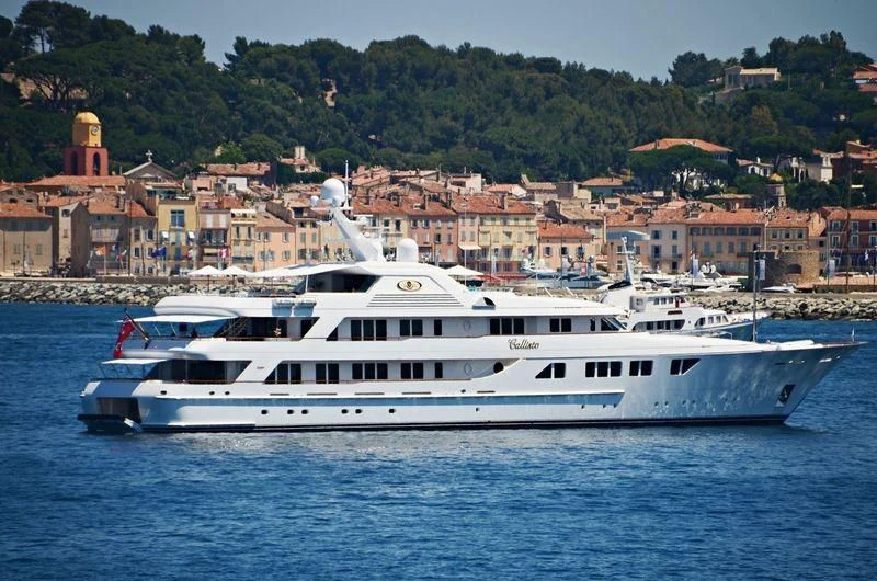 a boat in the water aboard NECTAR Yacht for Sale