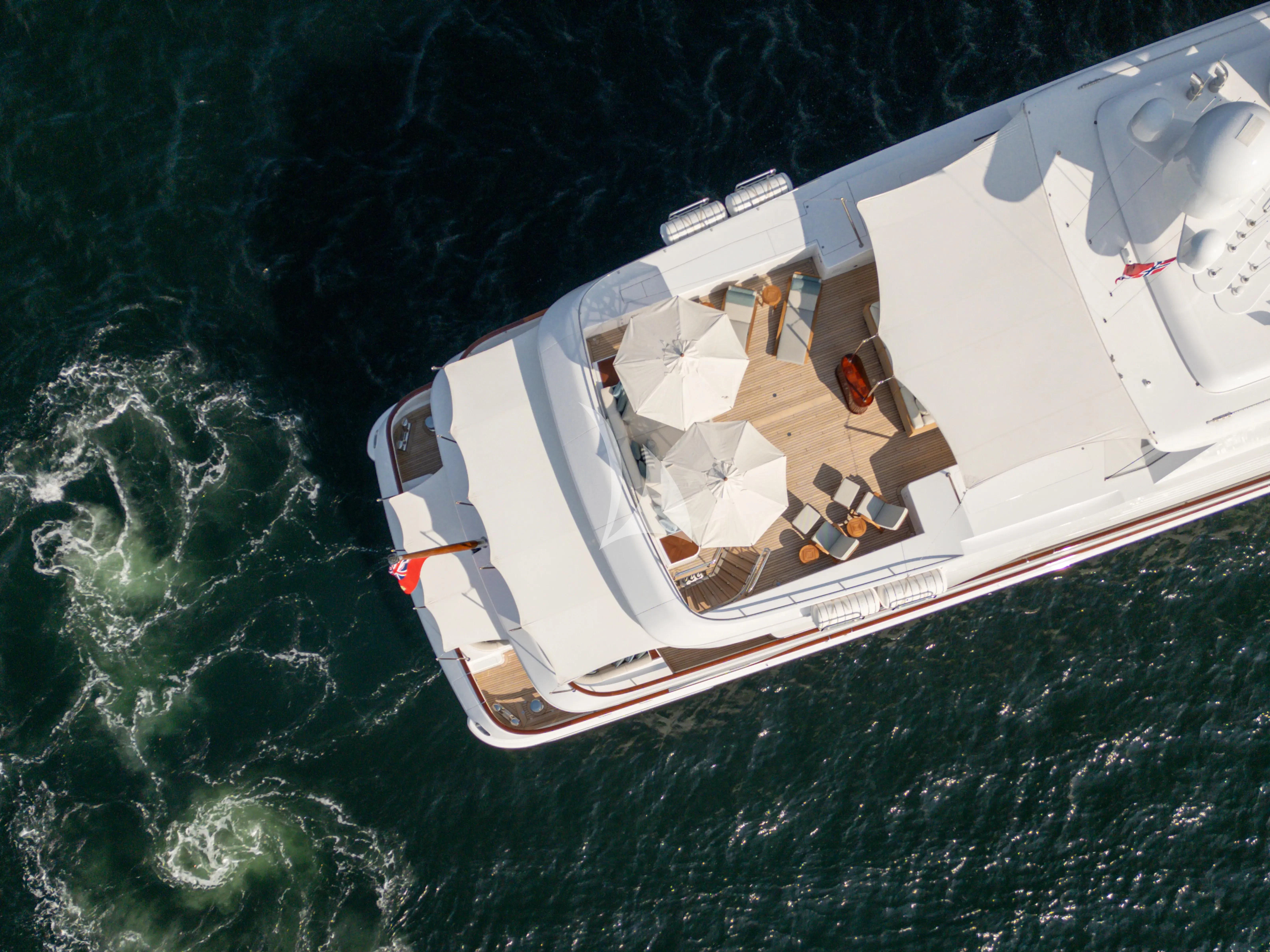 a large white boat in the water aboard NECTAR Yacht for Sale