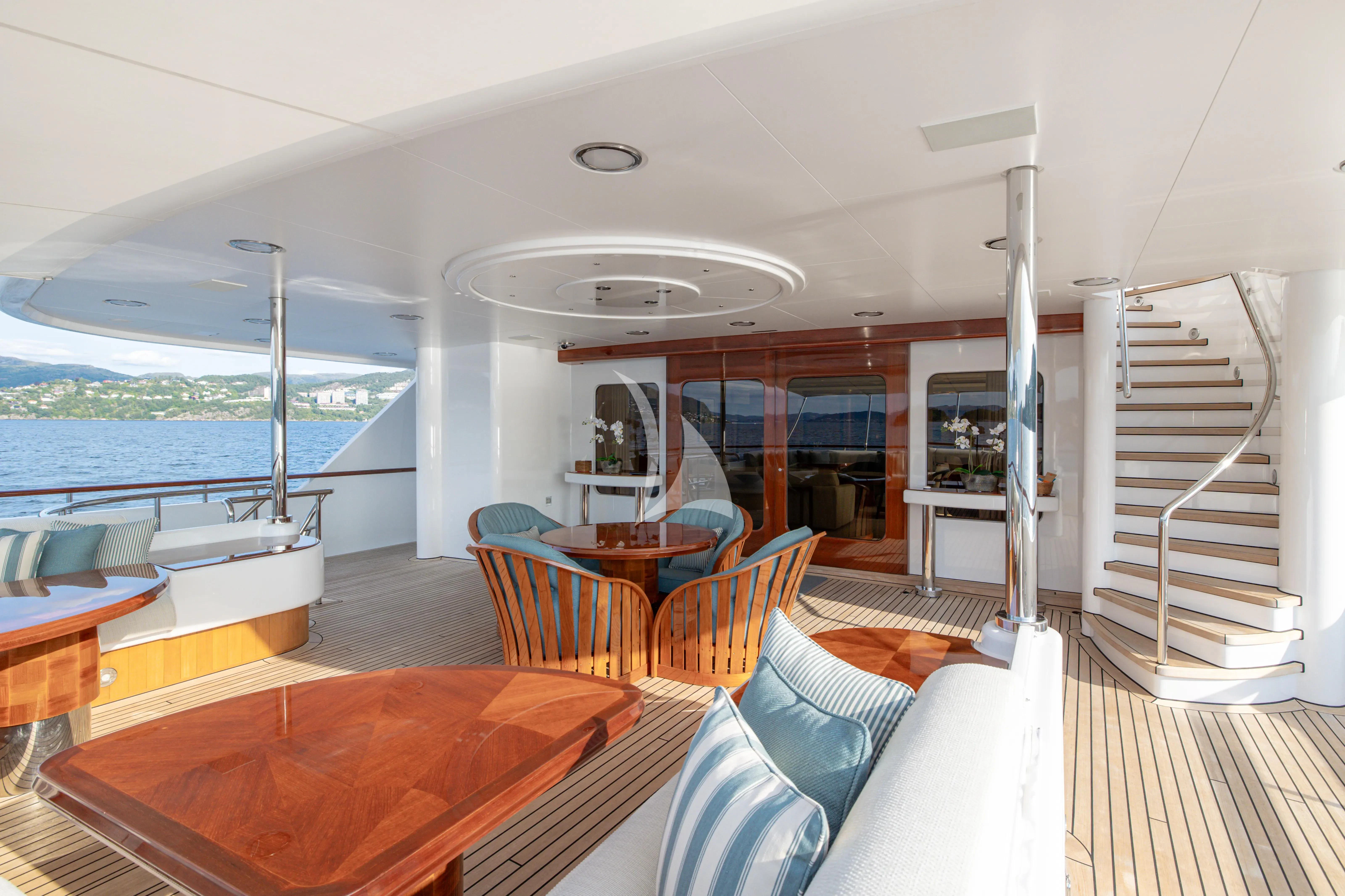 inside of a boat aboard NECTAR Yacht for Sale