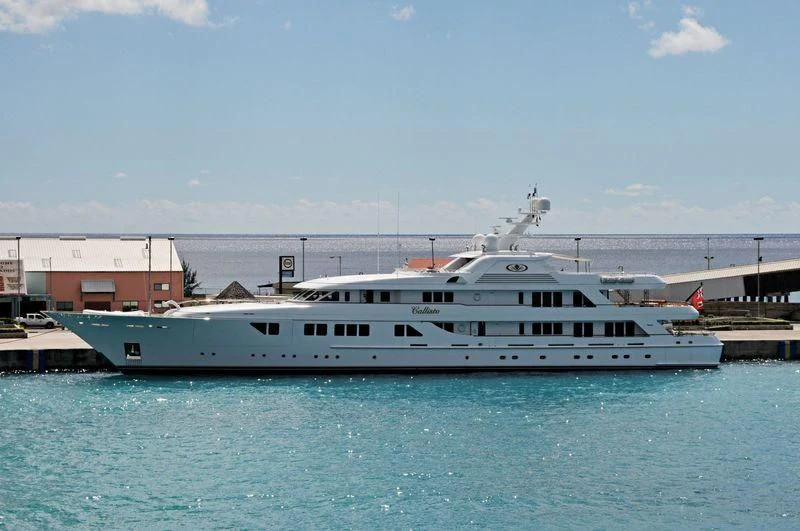 a large white boat aboard NECTAR Yacht for Sale