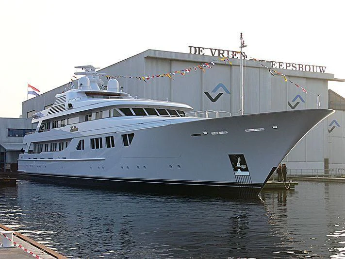 a large white ship aboard NECTAR Yacht for Sale