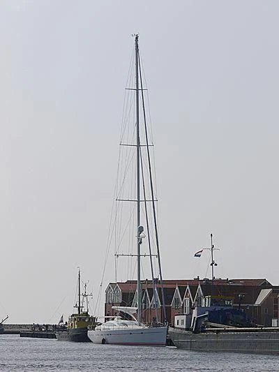 a sailboat in the water aboard SUNLEIGH Yacht for Sale
