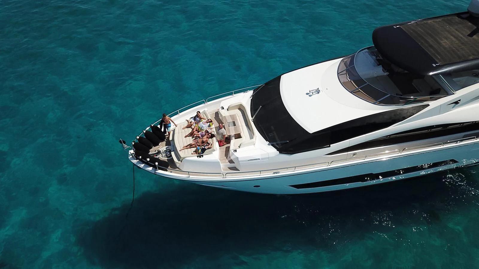 a boat with people on it aboard STARDUST OF MARY Yacht for Sale