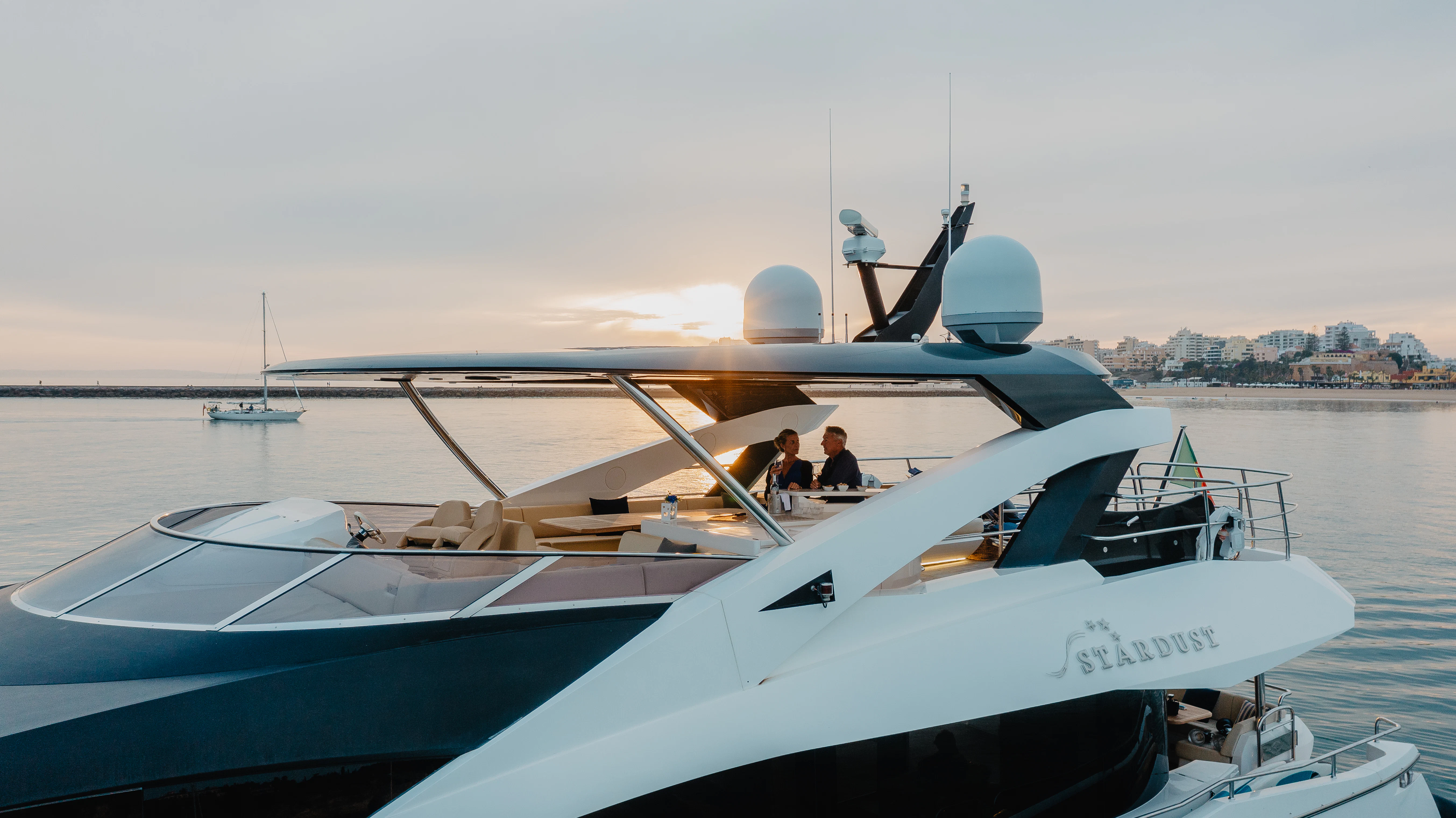 a group of people on a boat aboard STARDUST OF MARY Yacht for Sale