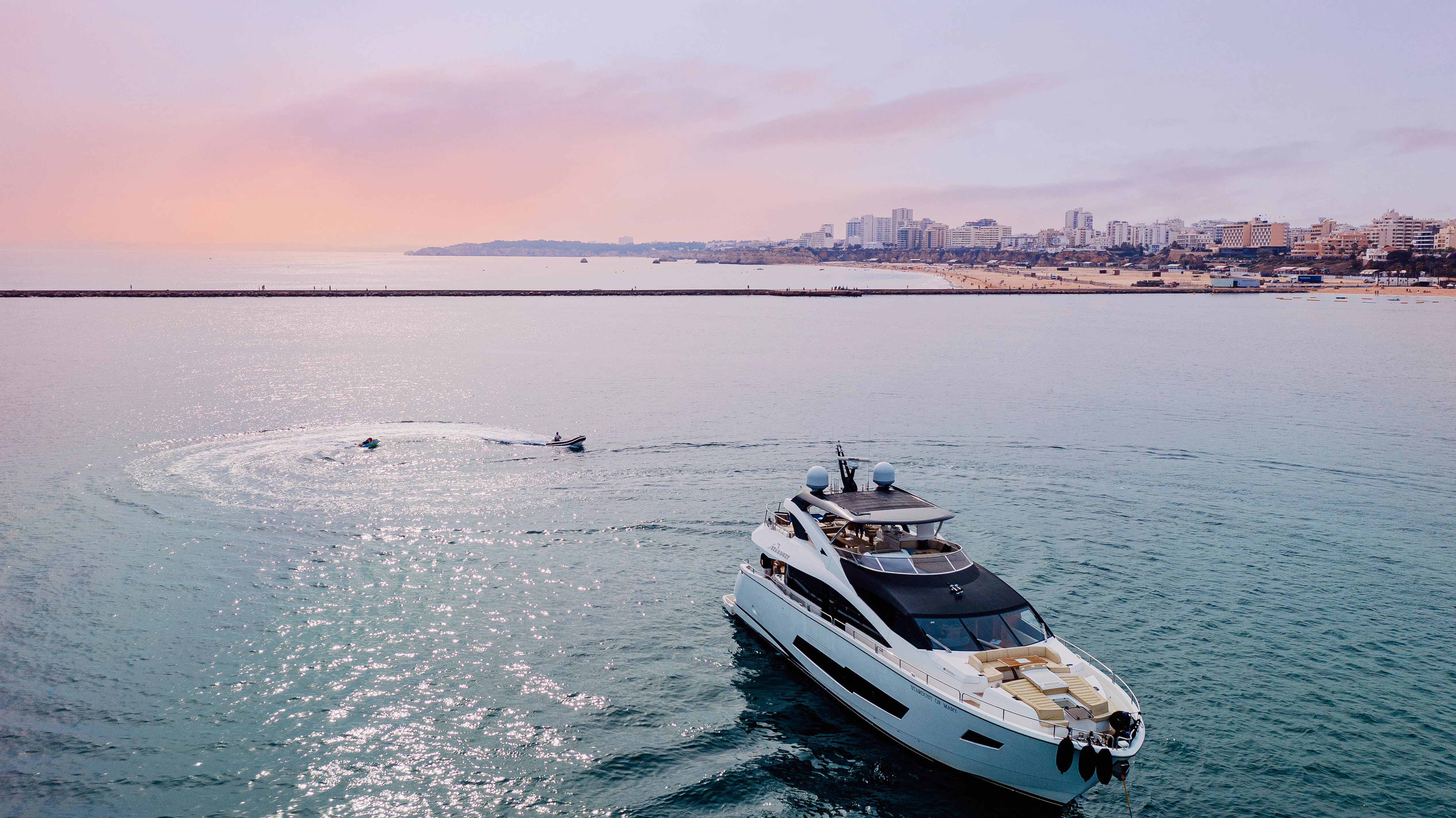 a boat in the water aboard STARDUST OF MARY Yacht for Sale