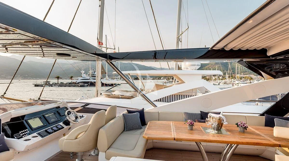 a boat on the water aboard STARDUST OF MARY Yacht for Sale