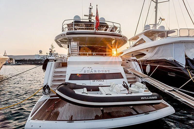 a boat on the water aboard STARDUST OF MARY Yacht for Sale