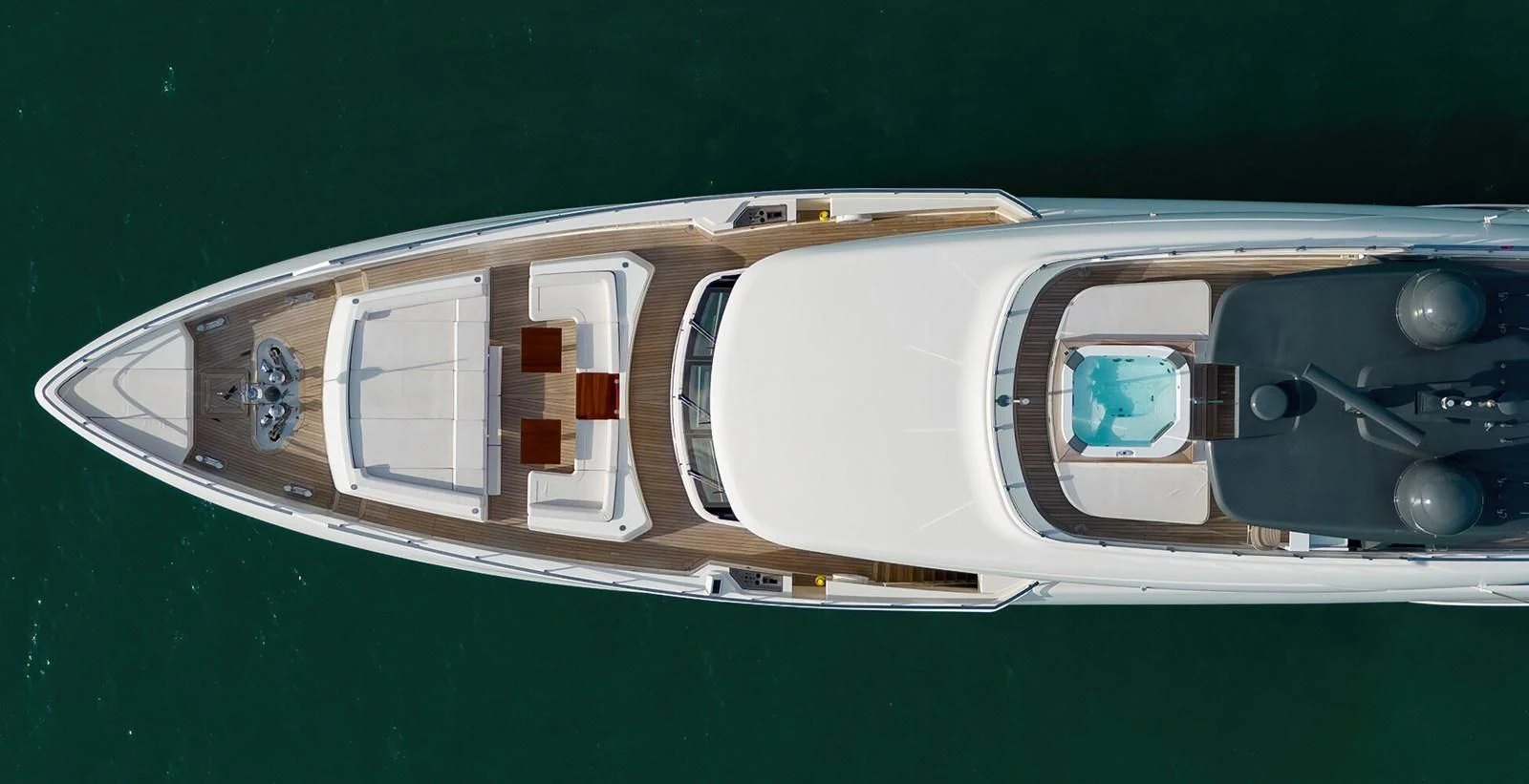 a white rectangular object with a black object on it aboard FRANGELO Yacht for Sale