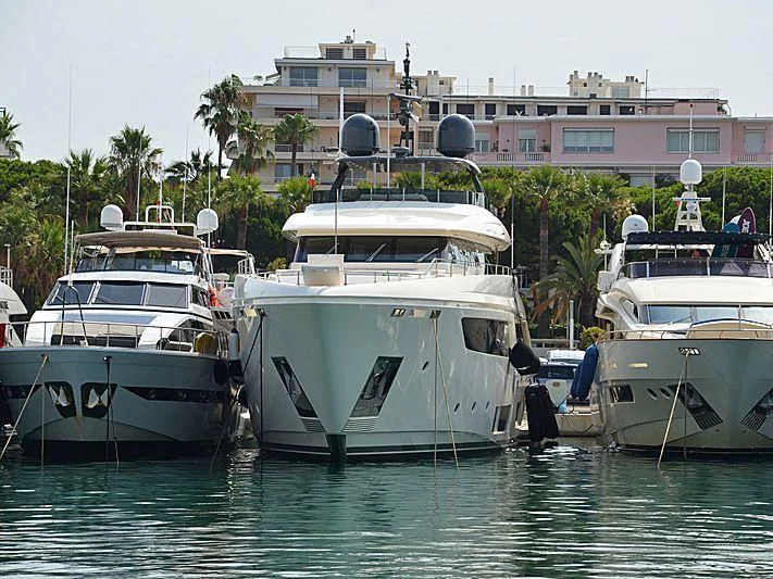 several boats parked at a dock aboard FRANGELO Yacht for Sale