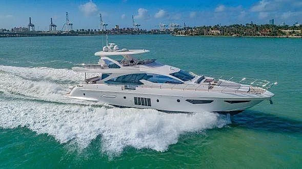 a boat on the water aboard LUCKY 7 Yacht for Sale