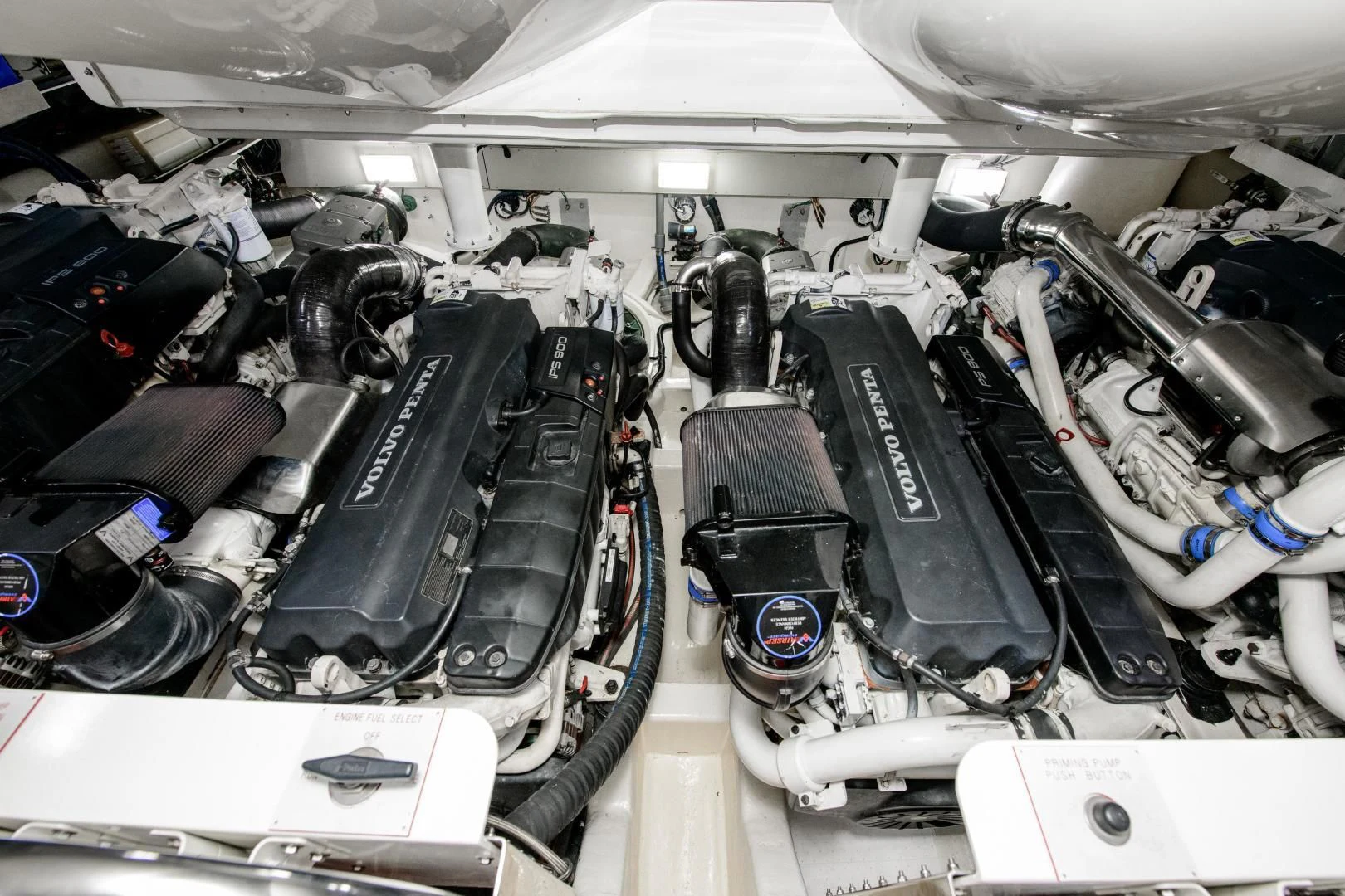 a car engine with a few other cars in it aboard CHAPTER II Yacht for Sale