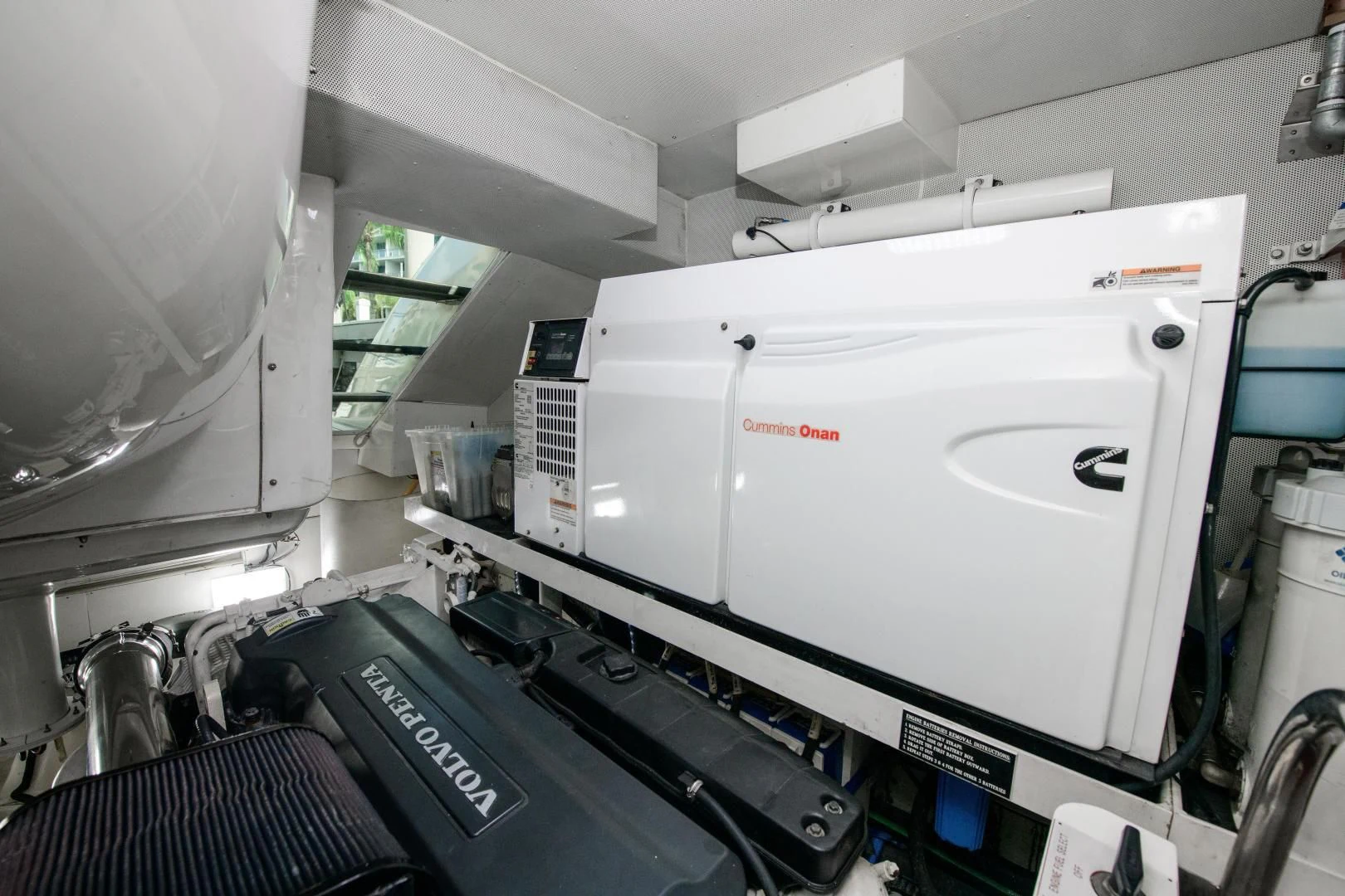 a machine with a large white object on the back aboard CHAPTER II Yacht for Sale