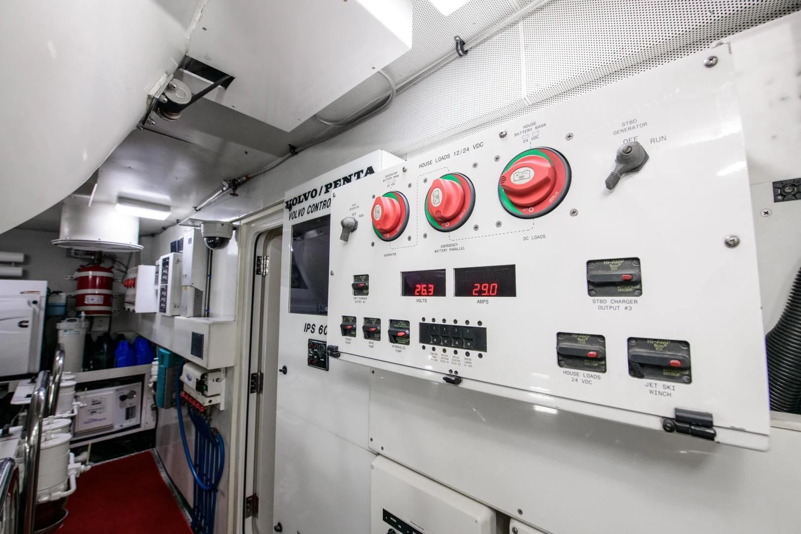 a white machine with buttons aboard CHAPTER II Yacht for Sale
