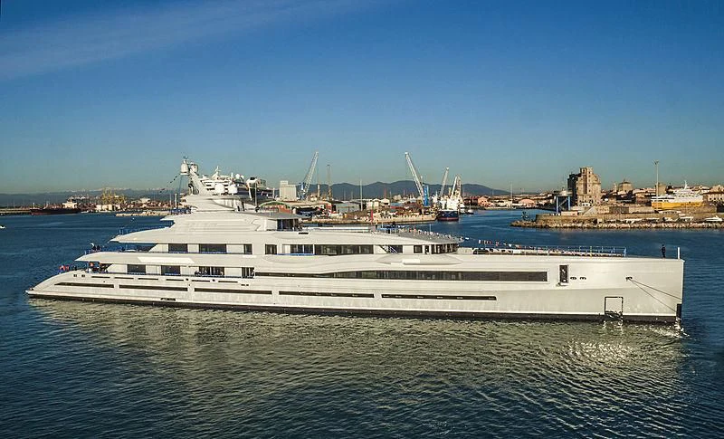 a large white yacht in the water aboard MAR Yacht for Sale