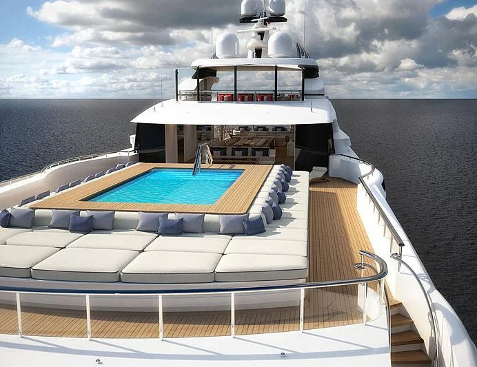 a boat on a large body of water aboard MAR Yacht for Sale