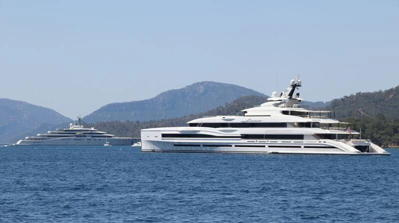 a couple of boats in the water aboard MAR Yacht for Sale