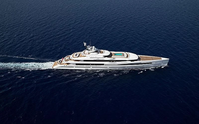 a white boat in the water aboard MAR Yacht for Sale