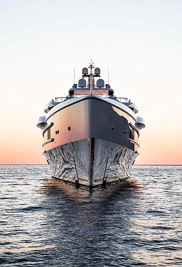 a large ship in the water aboard MAR Yacht for Sale
