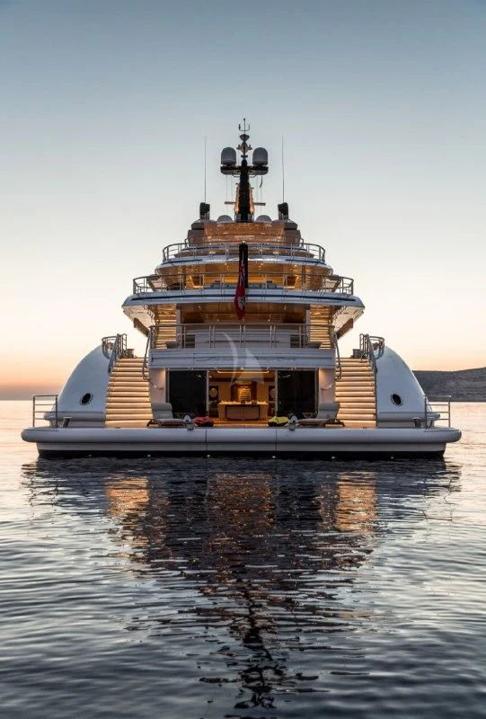a large ship on the water aboard MAR Yacht for Sale