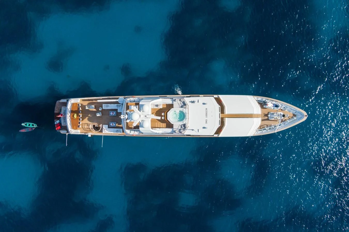 a satellite in space aboard EMERALD Yacht for Charter