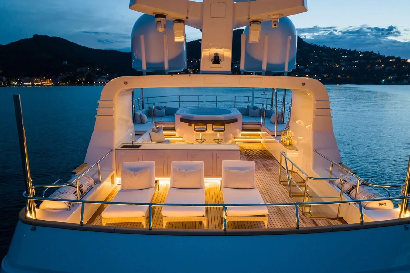 a boat on the water aboard EMERALD Yacht for Charter
