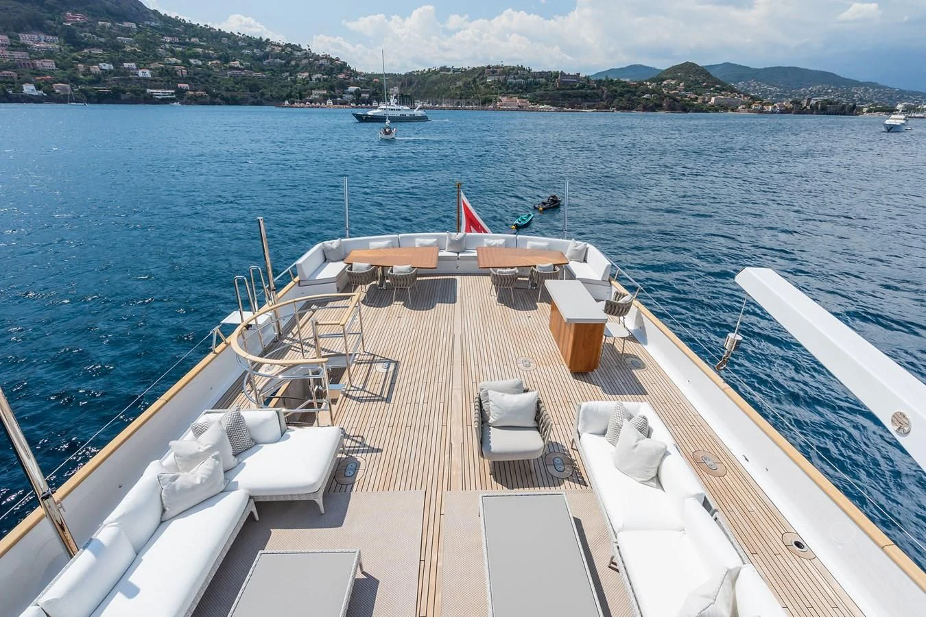 a boat on the water aboard EMERALD Yacht for Charter
