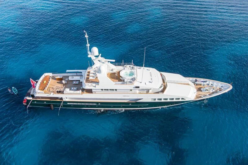 a ship in the water aboard EMERALD Yacht for Charter