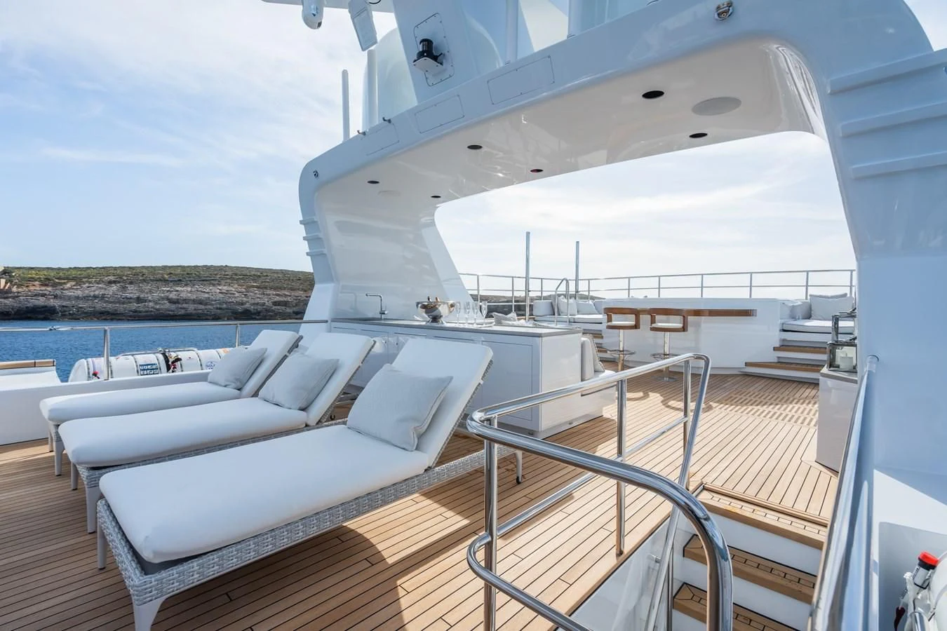 a boat on the water aboard EMERALD Yacht for Charter